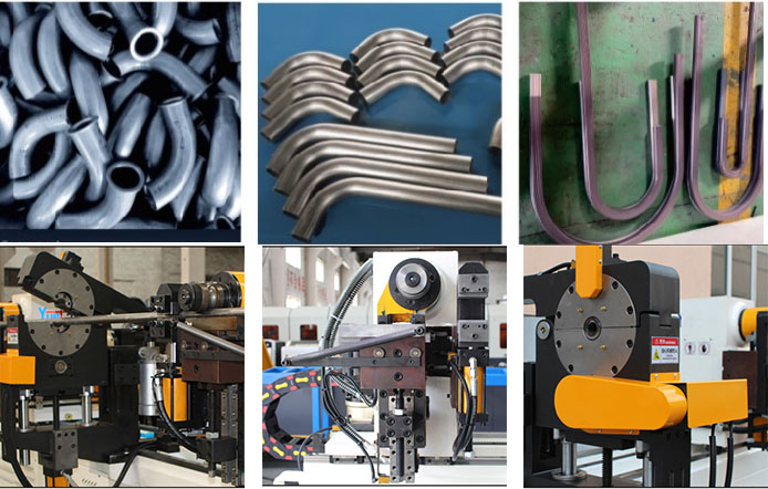 What parts are processed by the pipe bending machine